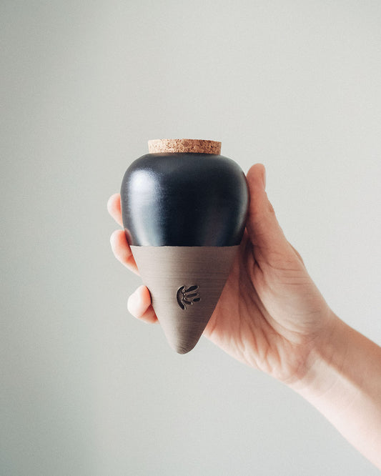 Olla (Oya) Auto-Watering Pot - Chrome Black