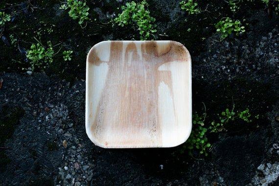 areca palm leaf plate Palm Leaf Plates Square 7" Inch (Set of 100/50/25) – Wild City Plants