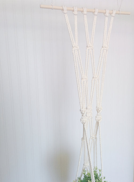 Aquamarine Dip Dyed Macrame Plant Hanger