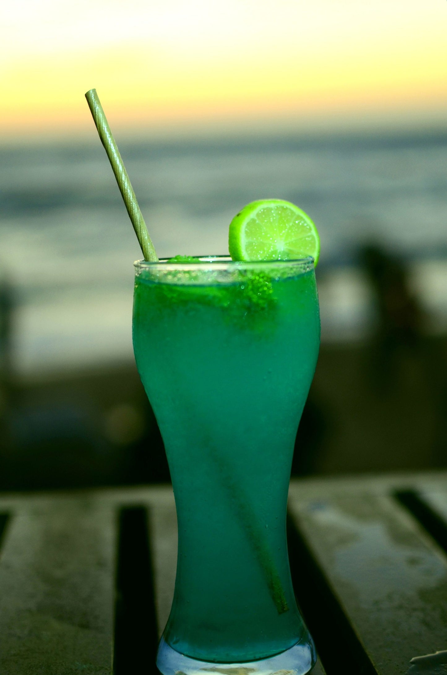 Straw in a tropical beverage