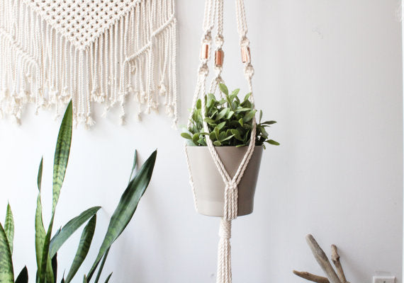 Copper Macrame Plant Hanger