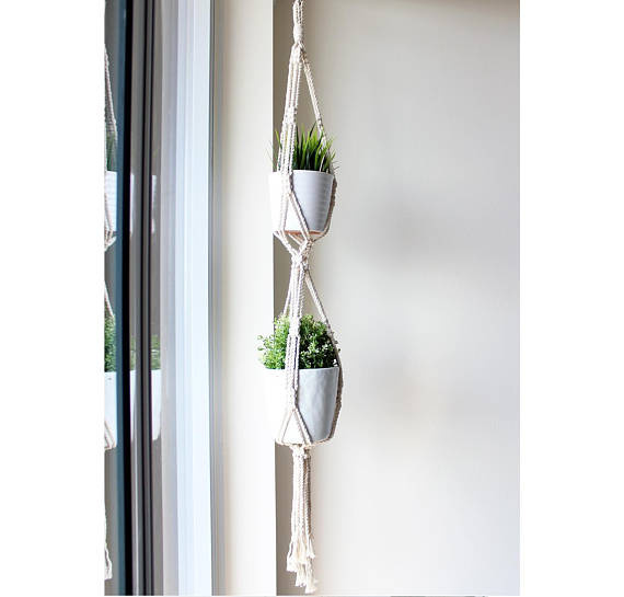 Double Macrame Plant Hanger