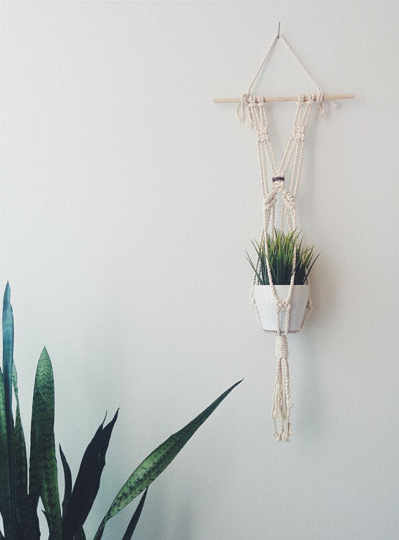 Barred Macrame Plant Hanger