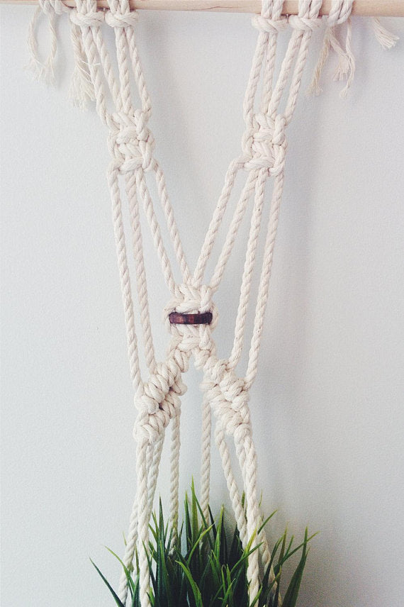 Barred Macrame Plant Hanger