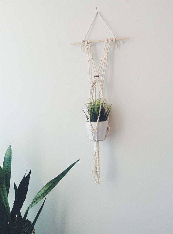 Barred Macrame Plant Hanger